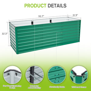 93.7" x 31.5" x 32.3" Raised Garden Bed Kit