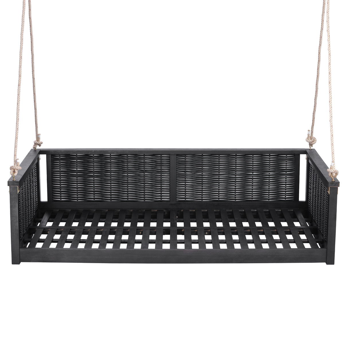 TOPMAX Outdoor Classic Solid Wood Twin Size Swing Bed
