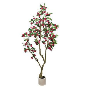 7Ft Artificial Bougainvillea Tree with Realistic Rose