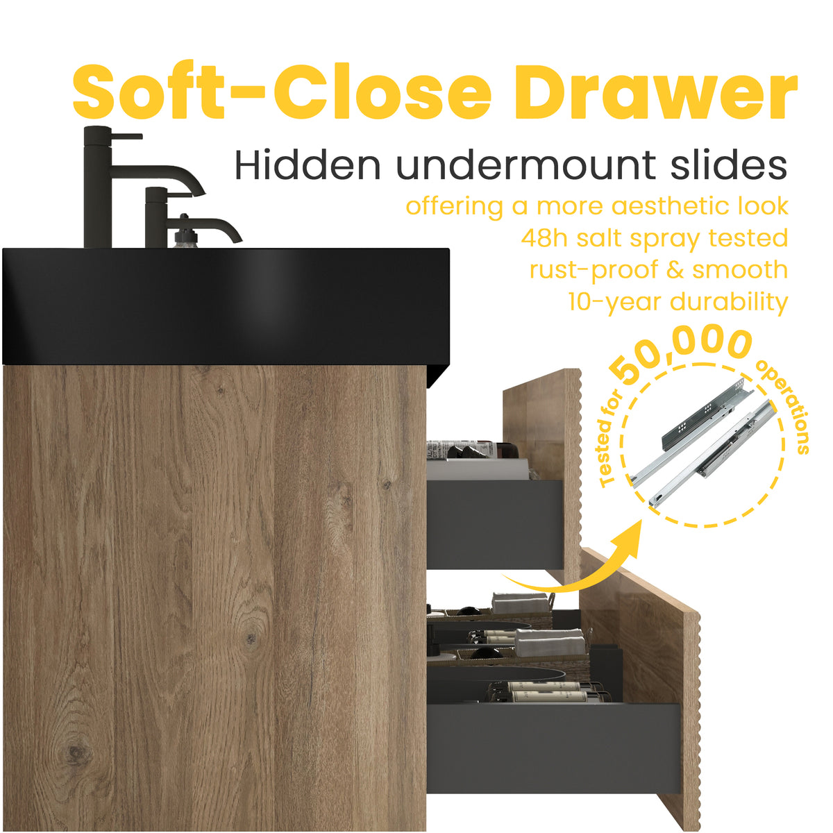 Grace 48'' (24inch*2) Rough Bathroom Vanity
