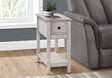 Accent End Table, 2 Tier, Narrow, Lamp, Storage Drawer, Charming Design - Best Buy Furniture