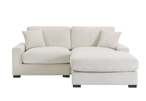 4 Seater Oversized Sectional Sofa With 2 Ottoman And 2 Pillows