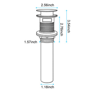 Bathroom Sink Drain with Overflow