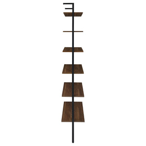 Christy - Owens - 6 Shelf Wall Bookshelf - Walnut