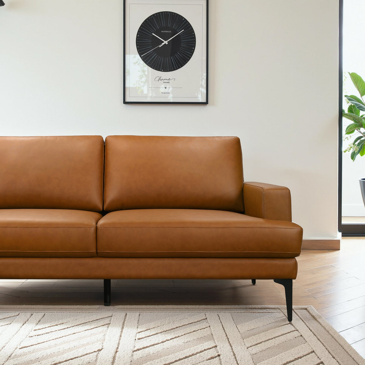 Bristol Durable Vegan Leather Left-Facing Sectional Sofa