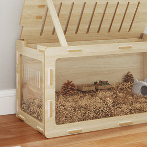 Hamster Cage with Easy View, Air Vents & Openable Roof