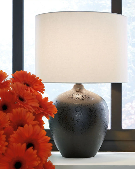 Ladstow - Ceramic Table Lamp - Black - Best Buy Furniture