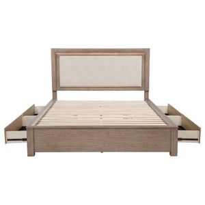 Gibbons - LED Storage Bed With Upholstered Headboard