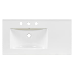 Bathroom Vanity, 2 Soft Close Doors, 3 Soft Close Drawers, Adjustable Shelf - Wood