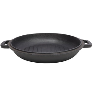3 In 1 Pre-Seasoned Cast Iron Dutch Oven, Outdoor Camping Deep Pot, 5 Quart With Silicone Handles - Black