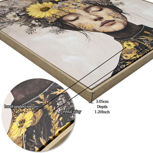 Beauty Posters Beauty Lady Wall Art Floral Canvas Artwork For Living Room - Ginger