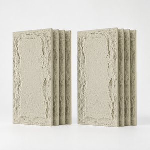 3D Faux Stone Wall Panels - 8 PCS PU Wainscoting Panel