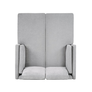 Chaise Lounge Sofa Bed With Dual Layer Armrests For Living Room