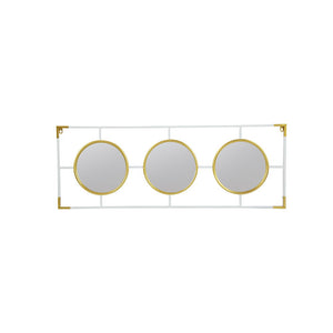 3 Mirror Piece Wall Mirror InRectangular Frame, Home Wall Decor For Bedroom Living Room