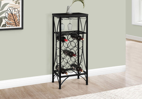 Home Bar, Wine Rack, Transitional - Black - Best Buy Furniture