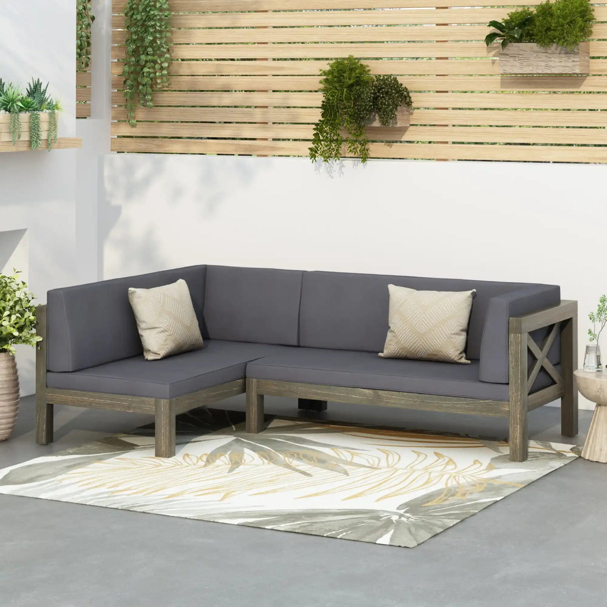 Brava - X Back Corner Bench - Best Buy Furniture