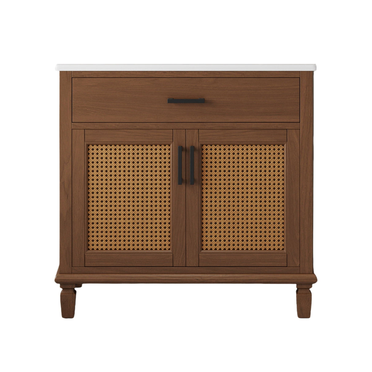 Bathroom Vanity With Ceramic Sink, Modern Free Standing Cabinet