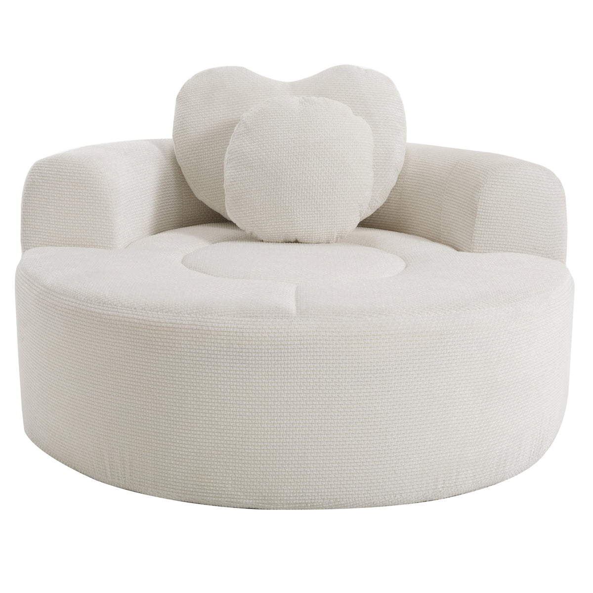 Round Sofa Bed with Memory Foam Sectional Couch