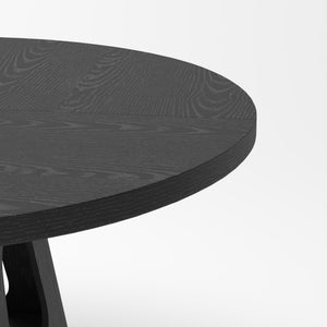 Farmhouse Round Dining Table With Storage Base