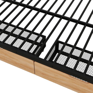 Full Size Convertible Bunk Bed With 2 Drawers Durable - Black