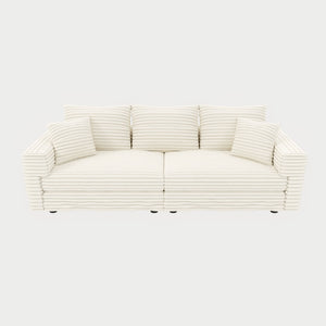 4 Seat Sofa, Modern Comfy Upholstered Sofa Cloud Couch, Deep Seat Couches With Soft Pillows