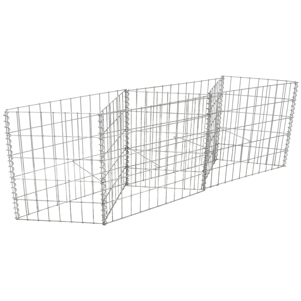 Galvanized Steel Gabion Basket with 3 Compartments