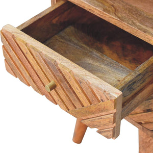 Solid Wood Mini Lille Curved Nightstand