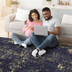 Maval - Abstract Washable Area Rug