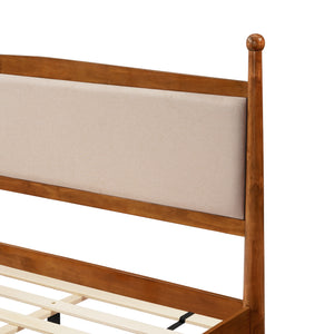 King Size Upholstered Platform Bed Frame
