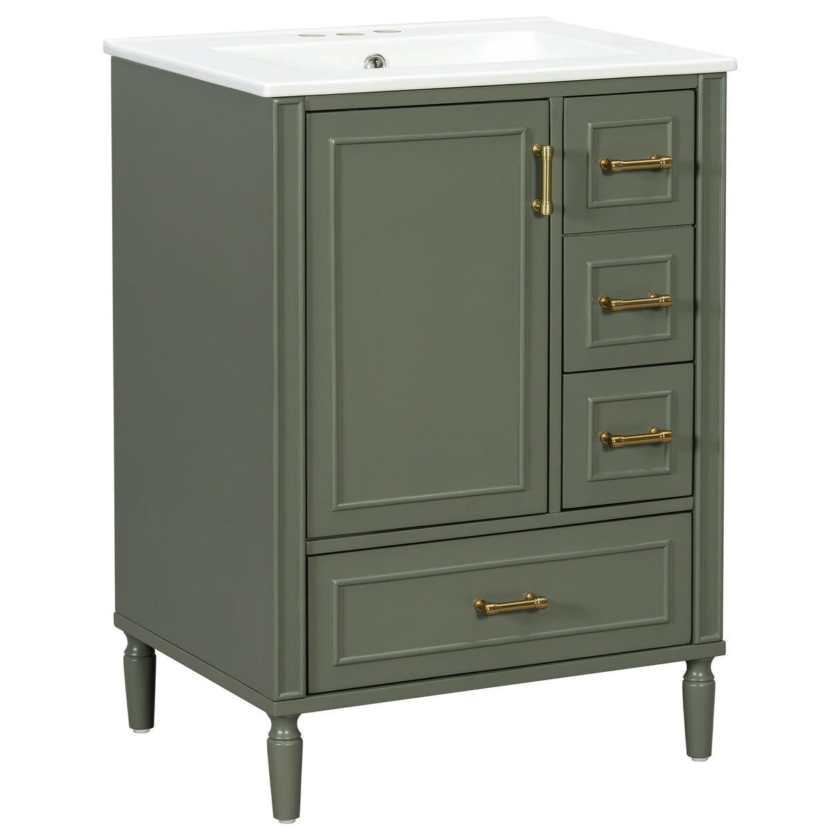 Traditional Bathroom Vanity Set With Soft Close Doors