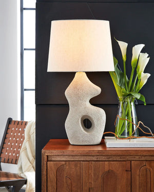 Chadrich - Paper Table Lamp (Set of 2) - Antique Beige - Best Buy Furniture
