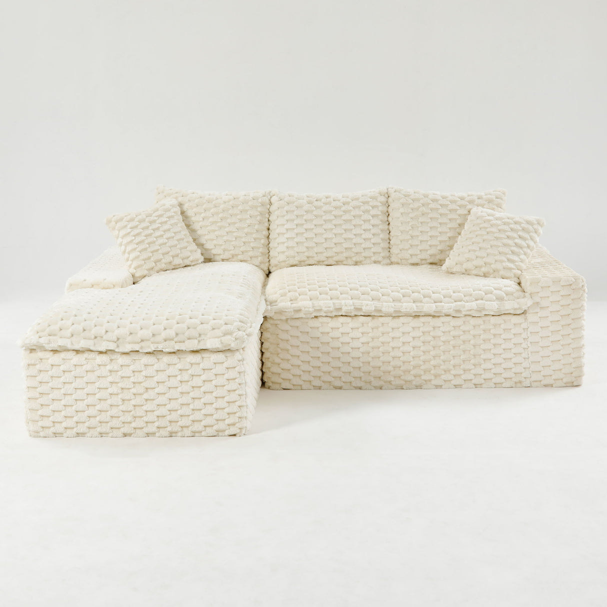 Modular Sofa, Convertible Twin Seat With Chaise Lounge