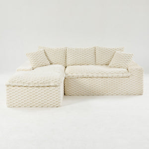Modular Sofa, Convertible Twin Seat With Chaise Lounge