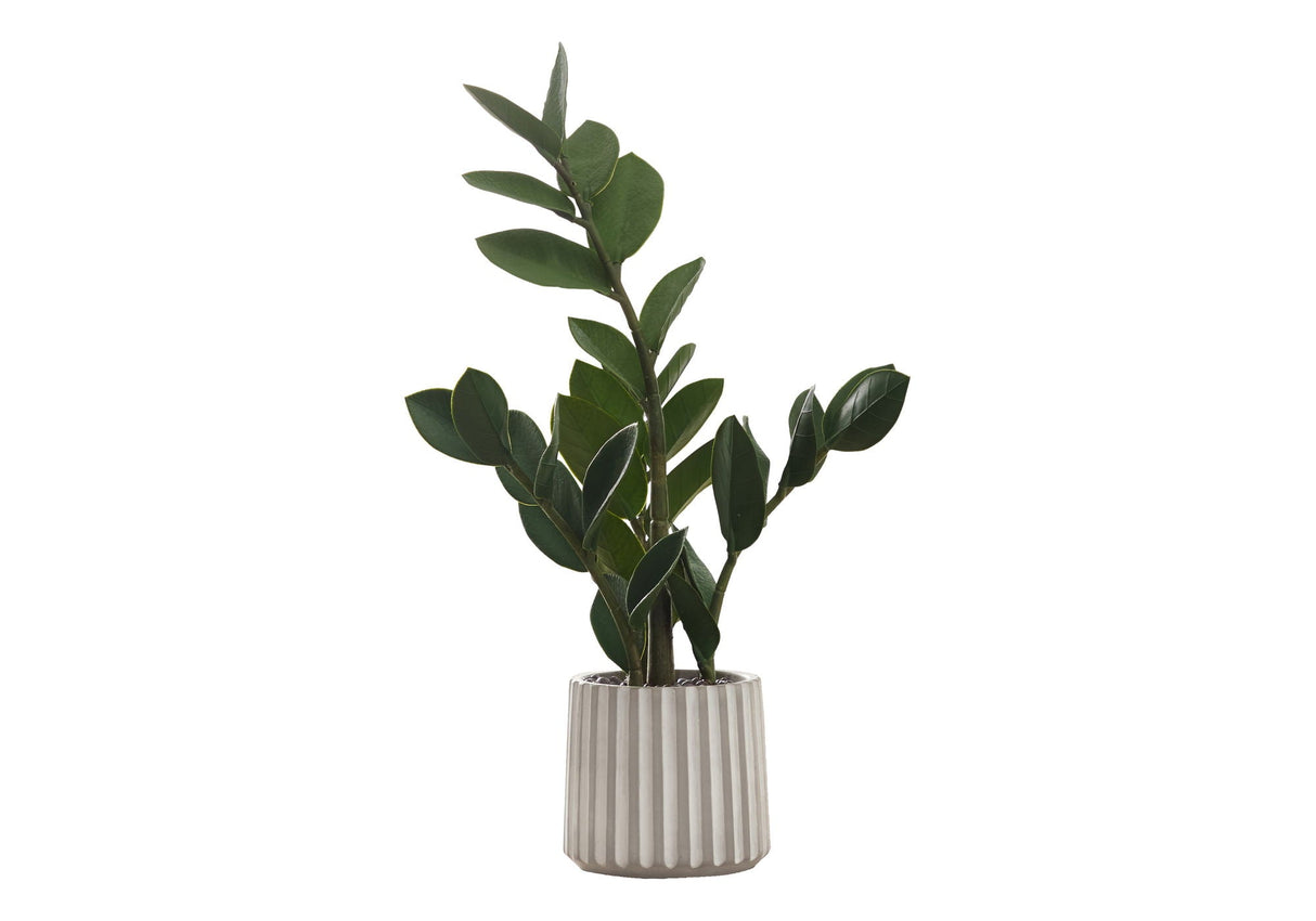 20" Tall, Artificial Plant, Zz, Indoor, Faux, Fake, Table, Greenery, Potted, Real Touch, Decorative - Green / Gray - Best Buy Furniture