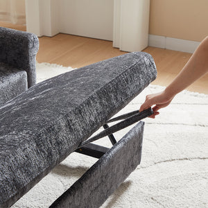 Loveseat Sofa Bed, Pull - Out Couch Sleeper & 2 Pillows