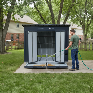 Outdoor Galvanized Metal Chicken Coop