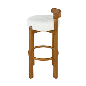 Elise Indoor Wooden Low Back Barstool
