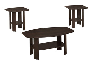 Table Set: Coffee, End, Side, Accent, Living Room, Transitional (Set of 3) - Espresso - Best Buy Furniture