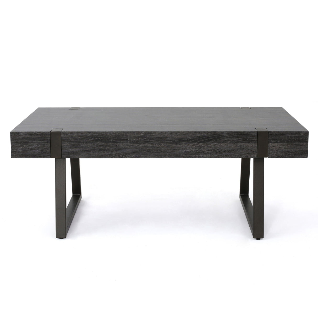 Abitha Coffee Table With Industrial Powder Coated Metal Legs