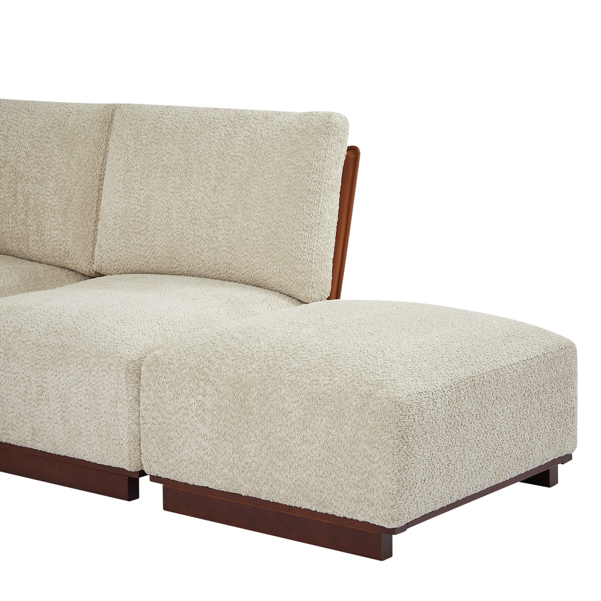 Velora 122 in. 6-Piece U Shaped Boucle Modular Sectional Sofa