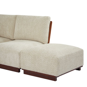 Velora 122 in. 6-Piece U Shaped Boucle Modular Sectional Sofa