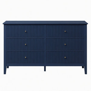 Modern 6 Drawer Fluted Dresser