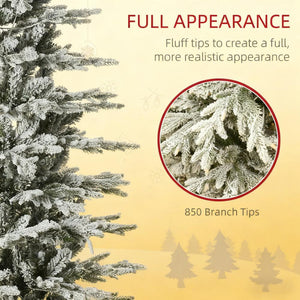 Christmas Trees with Snow Branches - Pre Lit Artificial Flocked