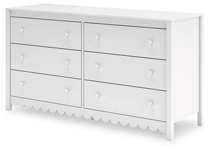 Hallityn - Six Drawer Dresser - White - Best Buy Furniture