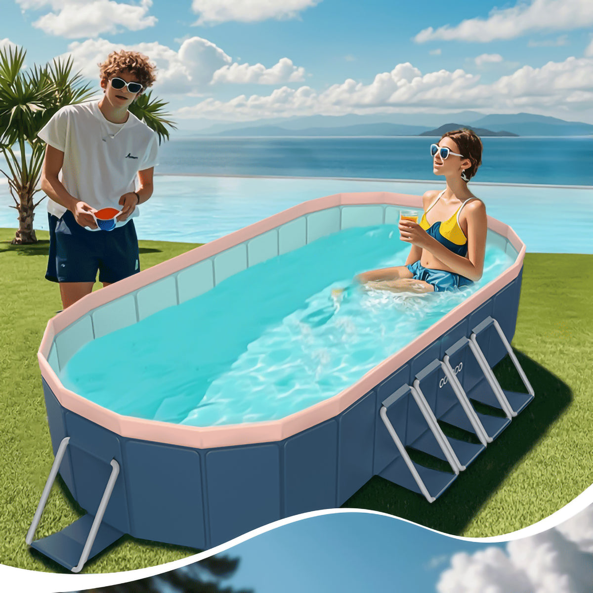 3.0m PVC Folding Pool (Not Inflatable)