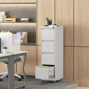 Drawer Metal Locking Vertical File Cabinet With Wheels Heavy Duty Lockable Storage