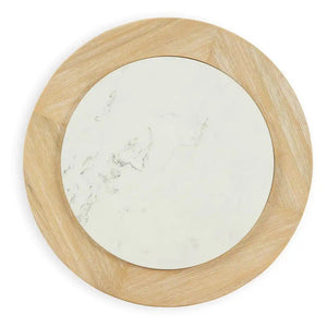 Camdill - Round End Table - Light Brown / White - Best Buy Furniture