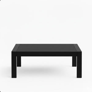 All-Weather Outdoor Coffee Table With Wood-Look Top