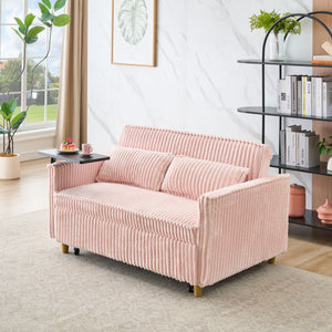 Pull Out Sofa With Movable Tabletop And USB Ports