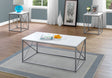 Table Set, Coffee, End, Side, Accent, Living Room, Contemporary, Modern (Set of 3) - White - Best Buy Furniture